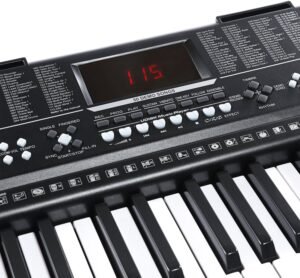 Including Headphone Kl-91MKit Stand & Stool Joy 61-Key Lighting Keyboard with USB Music Player Function 